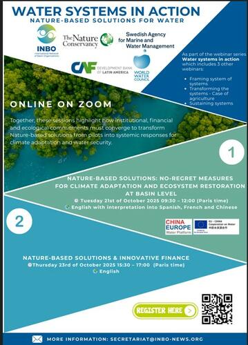 2 Seminarios web sobre soluciones basadas en la naturaleza para el agua