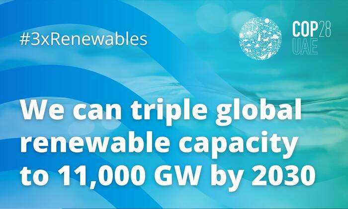 A call to triple global renewable energy capacity by 2030