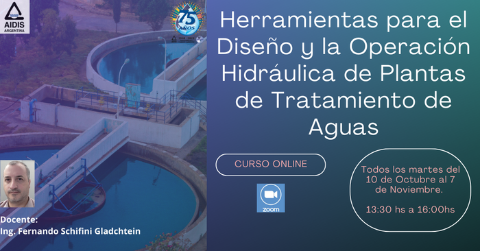 AIDIS /CURSO HERRAMIENTAS PRA EL DISEÑO Y LA OPERACIÓN HIDRÁULICA DE PLANTAS DE TRATAMIENTO DE AGUAS