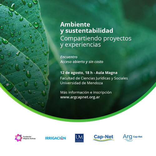 Ambiente y sustentabilidad - 12 de agosto, 18 hs.