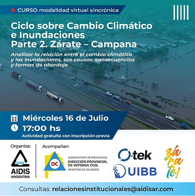 CICLO AIDIS CAMBIO CLIMÁTICO E INUNDACIONES Parte 2: Zárate-Campana
