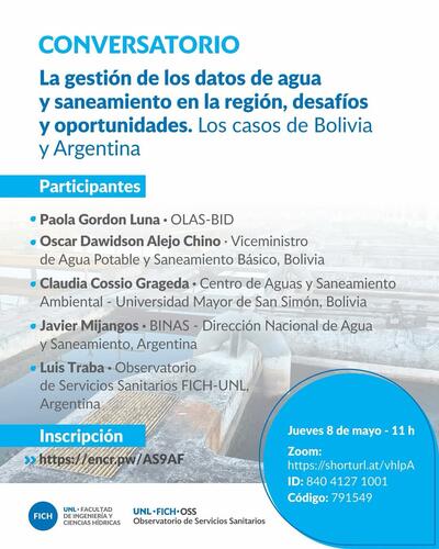 Conversatorio: «La gestión de los datos de agua y saneamiento en la región, desafíos y oportunidades»