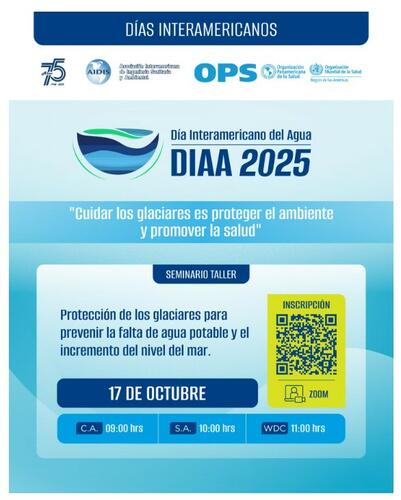 Día Interamericano del Agua. Seminiario virtual: Protección de los glaciares para prevenir la falta de agua potable y el incremento del nivel del mar