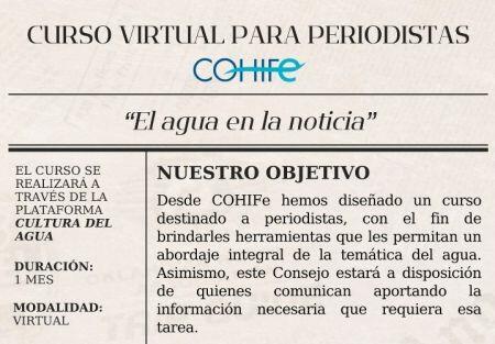 La temática del agua será abordada en el Curso del Consejo Hídrico Federal destinado a periodistas