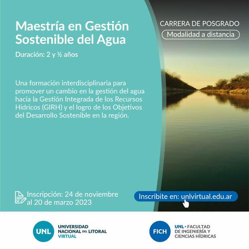 Maestría en Gestión Sostenible del Agua