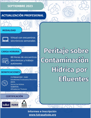 PERITAJES SOBRE CONTAMINACIÓN HÍDRICA POR EFLUENTES.