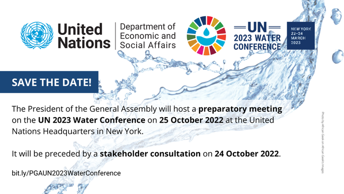 PGA Letter announcing 2023 UN Water Conference Prep Meeting and Stakeholder Consultation