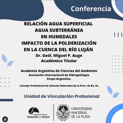 RELACIÓN AGUA SUPERFICIAL AGUA SUBTERRÁNEA EN HUMEDALES IMPACTO DE LA POLDERIZACIÓN EN LA CUENCA DEL RÍO LUJÁN.