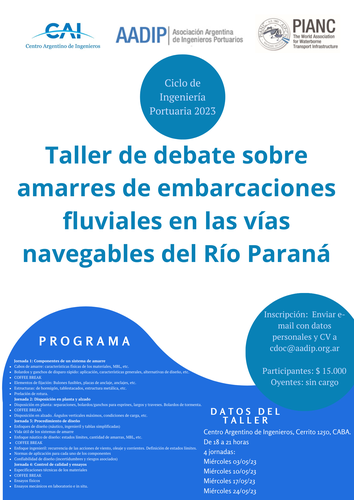 Taller de debate sobre amarres de embarcaciones fluviales en las vias navegables del Río Paraná