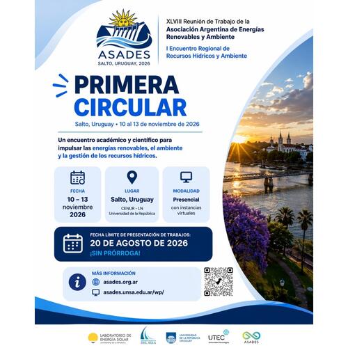 XLVIII Reunión de Trabajo de ASADES & I Encuentro Regional de Recursos Hídricos y Ambiente