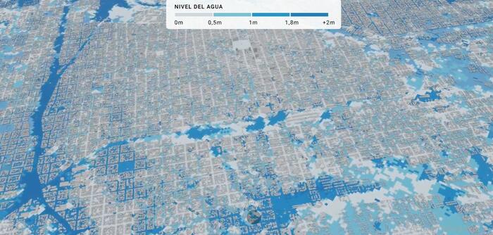 ASI SE  INUNDO BAHIA BLANCA