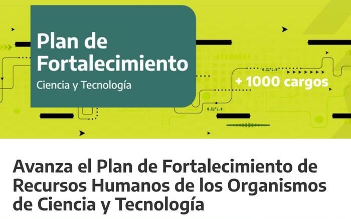 Avanza el Plan de Fortalecimiento de Recursos Humanos de los Organismos de Ciencia y Tecnología